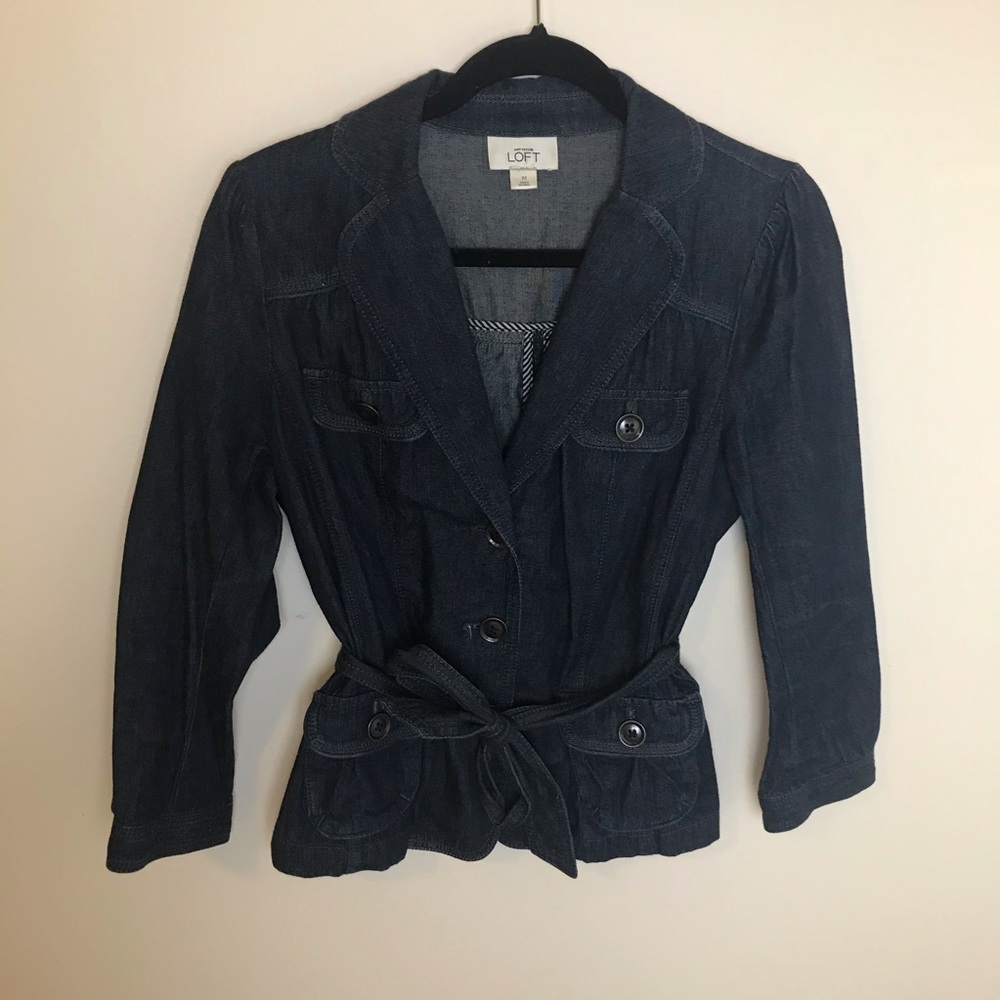 Ann Taylor Loft Cropped Jean Jacket